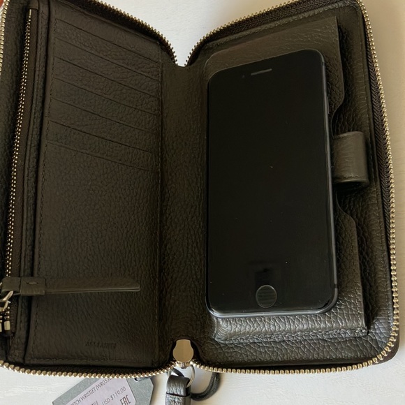 All Saints Fetch Leather Phone Wristlet (NWT) - Picture 11 of 11